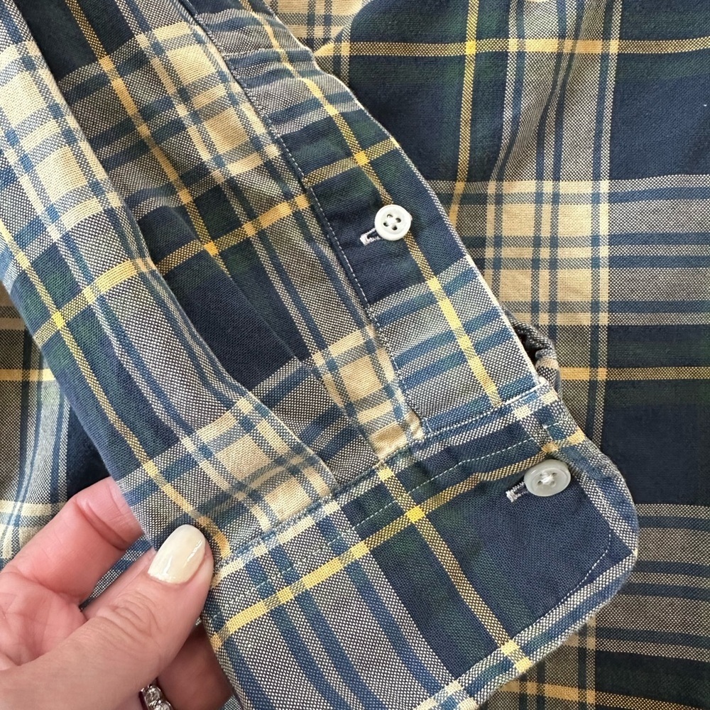 Ralph Lauren Embroidered Logo Plaid Button Down Shirt - Picture 5 of 7